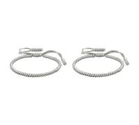 Generisch With Rhodonite Lovers Jewelry Adjustable Woven Rope Knot Bracelets For Mens Womens For Stainless Steel Gift Bracelets And Rings, One Size*2, Nankan Wire