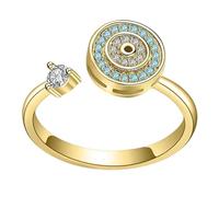 Generisch Women Fidget Ring - Stress Spinner Fidget Ring, Adjustable Spinner Rings for Men and Women, Fidget Toy, Exquisite Stylish Fidget Jewelry for Friends, Families, Holiday, Siehe Beschreibung