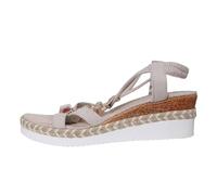 Generisch Women Slanted Heel Sandals Large Size One Buckle Strap Embedded Rhinestone Outerwear Casual Roman Sandals