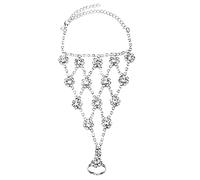 Generisch Women's Anklet Sandals Beach with White Crystal for Playing at the Wedding Ring Box Wood, Zinc alloy, No gemstone
