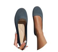 Generisch Women's Ballerinas Comfortable Slip On Ballerina Shoes Non-Slip Flat Knitted Summer Shoes Traditional Shoes Dirndl Shoes Dance Shoes
