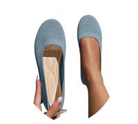 Generisch Women's Ballerinas Comfortable Slip On Ballerina Shoes Non-Slip Flat Knitted Summer Shoes Traditional Shoes Dirndl Shoes Dance Shoes