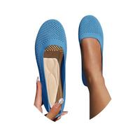 Generisch Women's Ballerinas Comfortable Slip On Ballerina Shoes Non-Slip Flat Knitted Summer Shoes Traditional Shoes Dirndl Shoes Dance Shoes