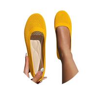 Generisch Women's Ballerinas Comfortable Slip On Ballerina Shoes Non-Slip Flat Knitted Summer Shoes Traditional Shoes Dirndl Shoes Dance Shoes