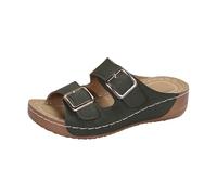 Generisch Women's Bathing Shoes, Bathing Slippers, Mules, Slippers, Women's Summer Fashion, Open Toe Slippers, Platform, One-Line Buckle, Beach Sandals, Army Green, 8.5 UK