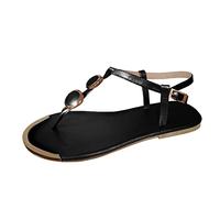 Generisch Women's Bathing Shoes Mules Bathing Slippers Sandals Shoes Open Casual Flats Summer Toe Flops Buckle Turns Women Roman Strap Women Slippers, black, 5 UK