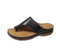 Generisch Women's Bathing Shoes Mules Slippers Summer Fashion for Women Plain Slip On Beach Sandals Casual Simple Flat Shoes, black, 5 UK