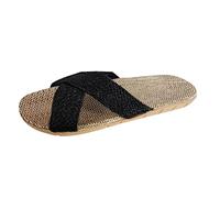 Generisch Women's Bathing Shoes, Slippers, Mules, Bathing Slippers, Folded Flip Summer Casual Women's Bohemian Fashion Flat Rhinestone Flops Women's Slippers, black, 7 UK