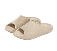 Generisch Women's Bathing Shoes with Platform Sole, Slippers Women's Soft Unisex Bathing Shoes Open Toe Bath Slippers Plain Lovers Minimalist Bathing Slippers Sporty Shower Shoes, khaki, 9 UK