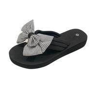 Generisch Women's Bathing Shoes with Toe Separator, Slippers Women's Summer Flat Beach Sandals Lightweight Slippers Comfortable Bathing Shoes Breathable Shower Shoes Open Back Slippers with Bow