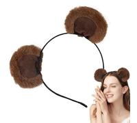 Generisch Women's Bear Ears Headband, Multi-purpose, Adjustable, Brown, Unisex Children, 1 Count (Pack of 1)