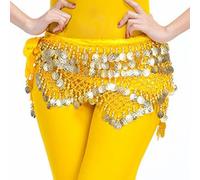 Generisch Women's Belly Dance Hip Scarf Sequins Fringe Triangle Scarf Oriental Dance Belt Coin Belt Carnival Costume Accessories Glitter Hip Scarf Wrap Skirt for Performance Party Festival