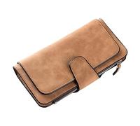 Generisch Women's Bifold Wallet Clutch Card Holder Purse Organiser Women's Purse Multi Colour Card Position Mobile Phone Case Wallet Ladies Large, brown, standard size