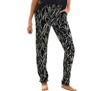 Generisch Women's Black High Waist Printed Easy Trousers Long Trousers Boho Beach Pockets Trousers Waist Printing Boho Women's Easy Pockets High Trousers Beach Trousers Long Trousers Flowing Trousers