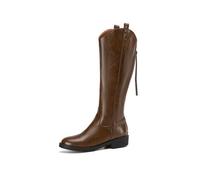 Generisch Women's Boots with Heel, Cowboy Boots, Women's High Slip-On Boots with Block Heel, Long Shaft Boots, Large Sizes, Half Boots, Casual Women's Boots, Back Zipper, Chelsea Boots, Work Boots
