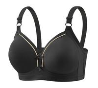 Generisch Women's Bustier Padded Plus Size Wireless Comfortable Breathable Push Up Bra for Women Thin Cups Smooth Bra September Deals, black, 28