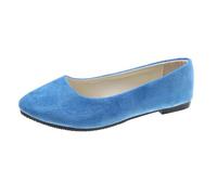 Generisch Women's Casual Shoes - Comfortable Slippers with Closed Toe Heel Suede Look Versatile for Everyday Holiday Beach Outfits Leisure Moments, sky blue, 6 UK