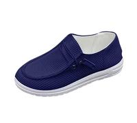Generisch Women's Casual Shoes Corporate Knit Rib Sports Shoes Lightweight Breathable Running Shoes Flat Sole Walking Shoes Outdoor Jogging Shoes Non-Slip Trainers Trekking Shoes Trainers, blue, 4 UK