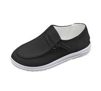 Generisch Women's Casual Shoes Corporate Knit Rib Sports Shoes Lightweight Breathable Running Shoes Flat Sole Walking Shoes Outdoor Jogging Shoes Non-Slip Trainers Trekking Shoes Trainers, black, 5 UK