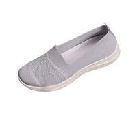 Generisch Women's Casual Shoes for Everyday Use with Breathable Mesh Comfortable Flat Sole Ideal for Spring Stylish Versatile Relaxed Outfits, gray, 4 UK