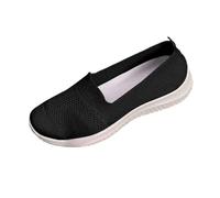 Generisch Women's Casual Shoes for Everyday Use with Breathable Mesh Comfortable Flat Sole Ideal for Spring Stylish Versatile Relaxed Outfits, black, 8 UK