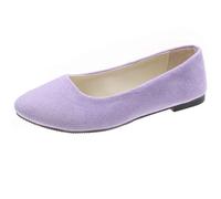 Generisch Women's Casual Shoes Slippers with Suede Design Closed Toe Heel Comfortable Versatile for Outings Relaxing All Seasons Outfits, purple, 6 UK
