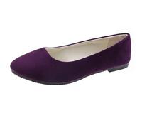 Generisch Women's Casual Shoes Slippers with Suede Design Closed Toe Heel Comfortable Versatile for Outings Relaxing All Seasons Outfits, Dark purple, 9 UK
