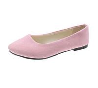 Generisch Women's Casual Shoes Slippers with Suede Design Closed Toe Heel Comfortable Versatile for Outings Relaxing All Seasons Outfits, pink, 8 UK
