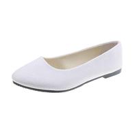 Generisch Women's Casual Shoes Slippers with Suede Design Closed Toe Heel Comfortable Versatile for Outings Relaxing All Seasons Outfits, White, 2/2.5 UK