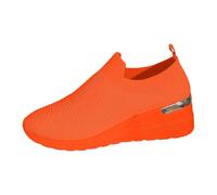 Generisch Women's casual shoes with thick sole, breathable, lightweight, comfortable, ideal for everyday use, leisure activities, high-quality materials for the best, orange, 7 UK