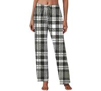 Generisch Women's Casual Trousers, Checked Pattern, Soft Comfort Without Pockets, Casual Pyjama Clothing, Comfortable Fit, Elegant Everyday Trousers, Fashionable Design, Flexible Freedom of Movement