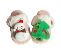 Generisch Women's Christmas Slippers with Closed Toe Flat Bottom for Ultimate Comfort at Home in the Cold Season, pink, 5 UK