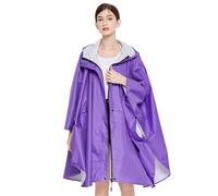 Generisch Women's Coat with Shawl Collar Lightweight Windproof Outdoor Rain Poncho with Colour Block Design for All Seasons Sweat Jacket Children, purple, One Size