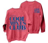 Generisch Womens Cool Aunts Club Print Crew Neck Sweatshirt Aunt Funny Letter Print Sweatshirt for Aunt Sweat Jacket Teen Girls, Brick Red, XXL