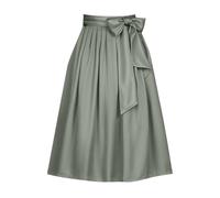 Generisch Women's Dirndl Apron with Bow - Long & Short for Oktoberfest, Costume Festival - Bavarian Apron Dirndl Medieval Skirt Festive, B-army green, L