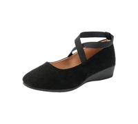 Generisch Women's Elegant Ballet Flats with Straps, Flat Shoes with Elastic Cross Strap, Low Shoes, Elegant Lace Toe, Evening Shoes, Comfortable Soft Casual Shoes, Lightweight Slip-On Shoes for