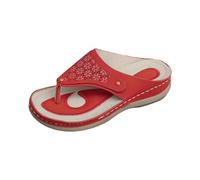 Generisch Women's Flip Flops, Glitter Stones Slippers, Bathing Slippers, Women's 40 Comfortable Flip Flops, Closed Slippers in Shoes & Handbags, Glitter, Elegant, Free Delivery, red, 4 UK