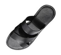 Generisch Women's Flip Flops Round Head Strap Outdoor Beach Casual Sandals Walking Shoes Women, black, 8.5 UK