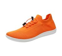 Generisch Women's Hands-Free Slip-ins Walk Trainers Sports Shoes Black Breathable Walking Shoes Outdoor Shoes, orange, 10 UK