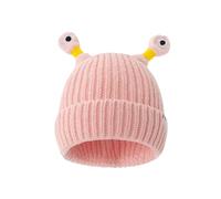 Generisch Women's Knitted Hats for Winter Cotton Hat Winter Wool Hat Black Thin Hat Cotton Warm Winter Hat Knitted Hat Warm Slouchy Hat Transition Hat with Ear Protection Winter Beanie, pink, One Size