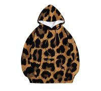 Generisch Women's Leopard Print Sweatshirt Pullover Crew Neck Long Sleeve Shirt Tops Women's Glitter, Hot Pink, 3XL