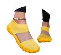 Generisch Women's Lightweight Outdoor Trainers for Various Activities - Versatile Lightweight Shoes for Hiking Swimming Beach Walks with Toe Separation, yellow, 10 UK