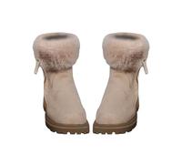 Generisch Women's Lined Snow Boots, Short Boots, Women's Winter, Plain Non-Slip Block Heel In The Tube With Wool Thickened Warm Cotton Shoes, Winter Lightweight Shoes, beige, 8 UK