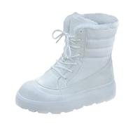 Generisch Women's Lined Waterproof Winter Shoes High Thermal Boots Fleece Lined Snow Boots Non-Slip with Lacing Walking Shoes for Rain Snow Outdoor Non-Slip, lightblue, 4 UK