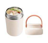 Generisch Women's Lunch Box with Vacuum Insulation and Folding Spoon - Large Volume Food Container Lunch Box | For Work, School, Camping, Picnic, Travel, Salad, Soup