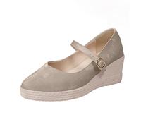 Generisch Women's Mary Jane Sandals, Summer Shoes, Breathable, Slope Heel, Comfortable Sandals, Plain, Elegant, Slip-On Thick Sole, Evening Shoes, Outdoor, Ballroom, Wedding, Clip Shoes, 35-40.5 EU