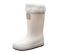 Generisch Women's Mid-Calf Rain Boots, Snow Boots, Women's Waterproof and Lined, Platform Non-Slip Ankle Rainboot, Garden Rubber Outside Work Shoes, Winter Slip-On Boots, Lightweight Wellington Boots