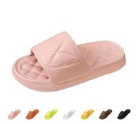 Generisch Women's Mules with Footbed, Slippers with Thick Sole, Women's Slippers, Bedroom Slippers, Wide Feet Slippers, Silent Slippers, Comfortable Slippers for Women, Casual Shoes, pink, 6 UK