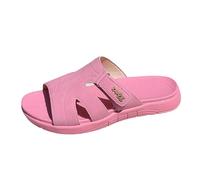 Generisch Women's Open Toe Flat Loafers for Casual Outdoor Beach Adventures and Comfortable Summer Design, Perfect to Pair with Jeans 127, Hot Pink, 8 UK