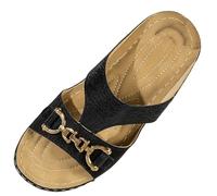 Generisch Women's Orthopaedic Sandals, Open Toe Sandals, Slip-On Slippers, Summer Shoes, Leisure Shoes, Lightweight Beach Sandals, Non-Slip Slippers, Bathing Slippers, Indoor/Outdoor Walking Sandals